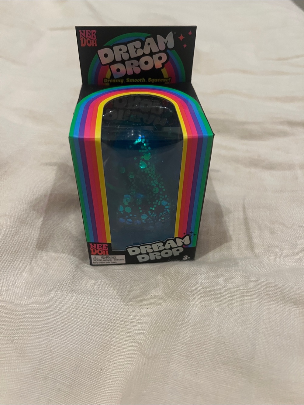 Dream Drop Blue Glitter Squeeze Toy